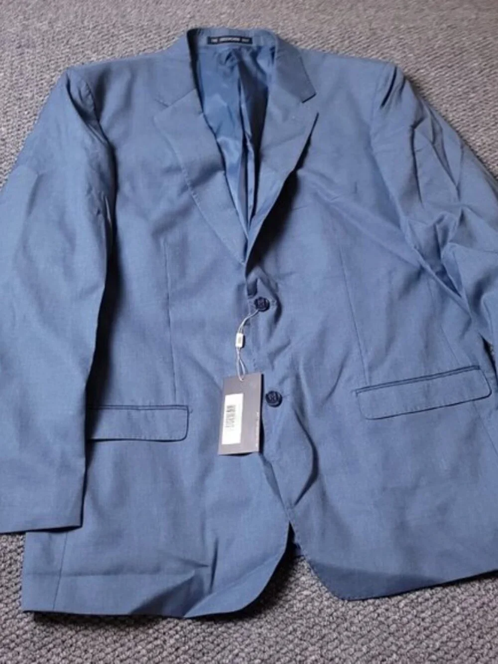 The Groomsman Suit Blazer Mens 46L Modern Fit Light Blue Jacket Supply